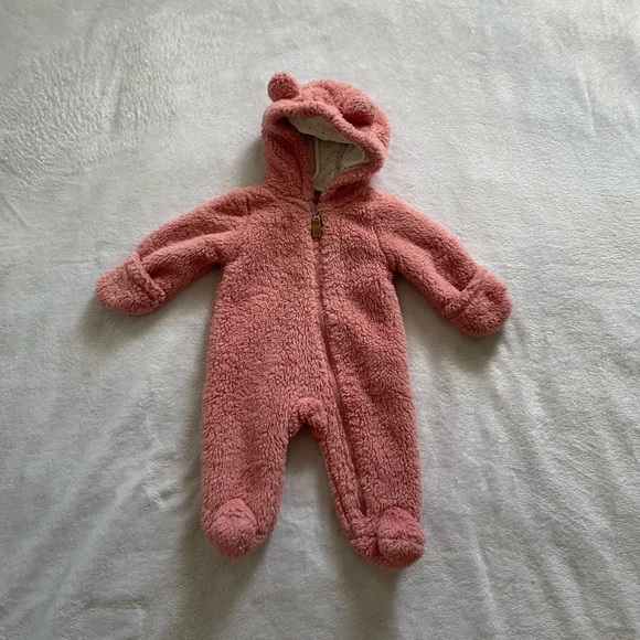 Newborn Pink Fuzzy Winter Zip Up - Picture 1 of 1